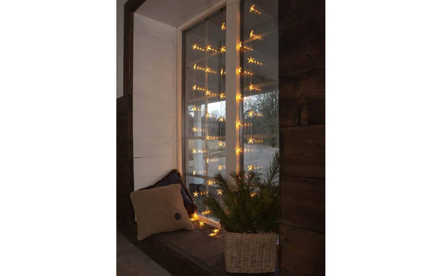 Star Trading Stjärngardin 0,9x2m 50L Varmvit Inomhus* Ljusgardiner Och Istappsslingor|Julpynt Inomhus