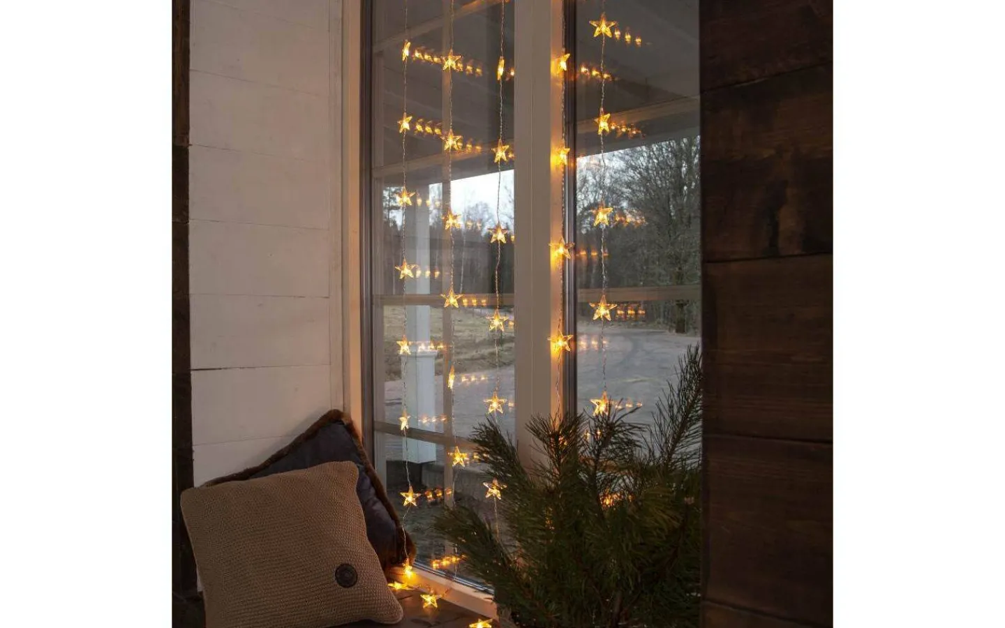 Star Trading Stjärngardin 0,9x2m 50L Varmvit Inomhus* Ljusgardiner Och Istappsslingor|Julpynt Inomhus