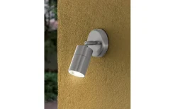 Upp Eller Nedljus Lampor<Eglo Stockholm Fasadspotlight GU10 LED 3000K 4,6W Rostfritt Stål IP44