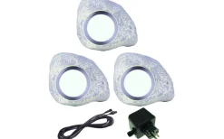 Bolthi Stonelight Markspotlight 3-pack Komplett 3x1W Connect 12V Grå IP44* Bolthi Connect 12V