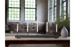 Visa Alla Adventsljusstakar|Adventsljusstakar 31-60 Cm<Star Trading Storm Ljusstake LED Grå 35cm