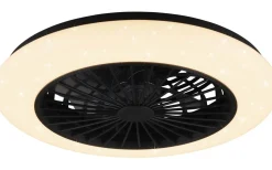 Reality Stralsund Takfläkt 49cm LED mattsvart stjärnljus* Takfläktar