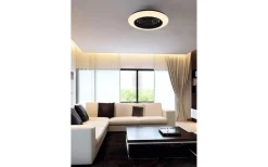 Reality Stralsund Takfläkt 49cm LED mattsvart stjärnljus* Takfläktar