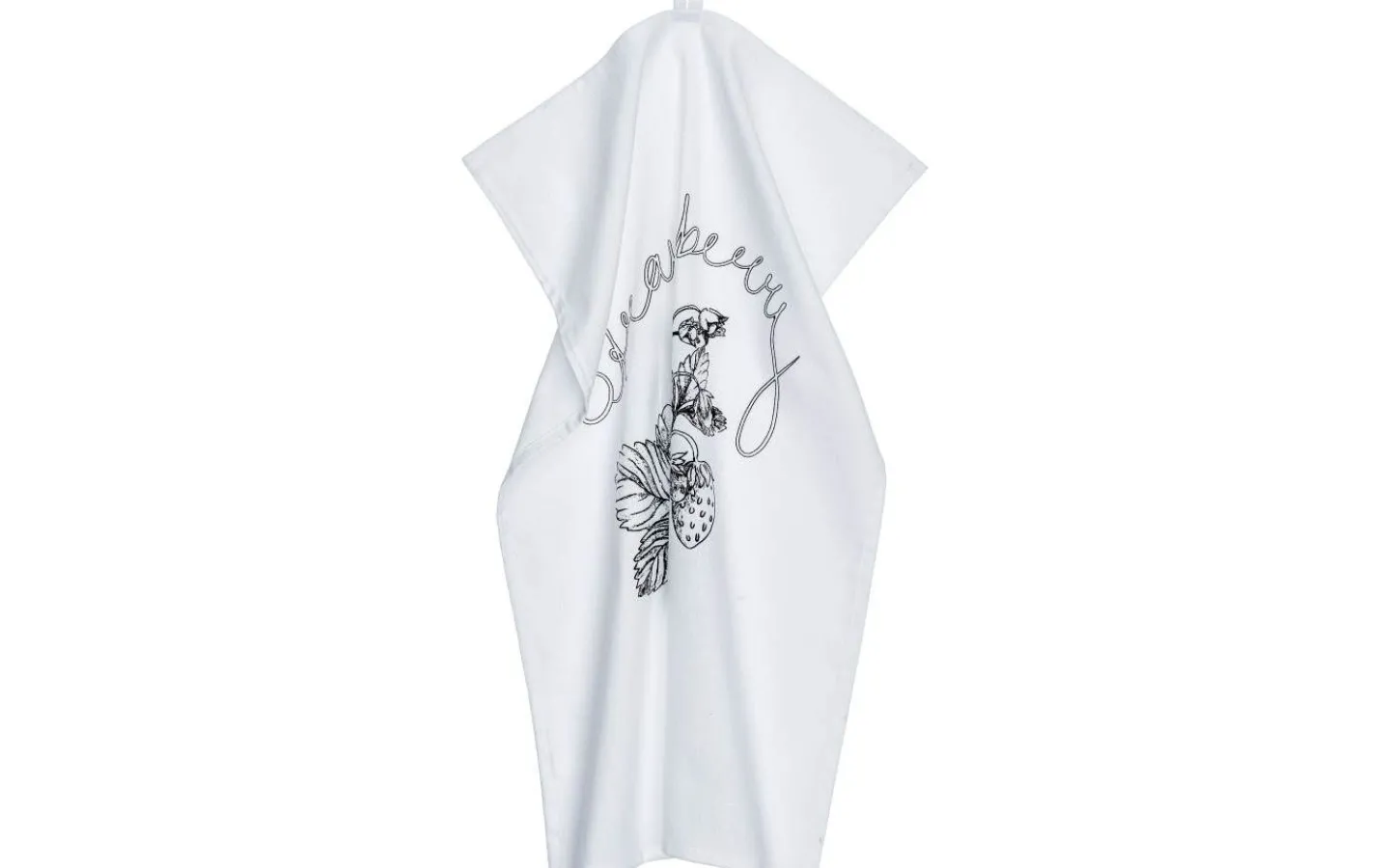 Svanefors Strawberry Kökshanduk Svart/Vit 47x70cm* Kökshanddukar