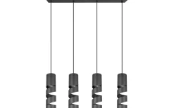 Trio Lighting Stream Takpendel 4-delad GU10 mattsvart* Avlånga Taklampor