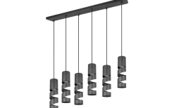 Avlånga Taklampor<Trio Lighting Stream Takpendel 6-delad GU10 mattsvart