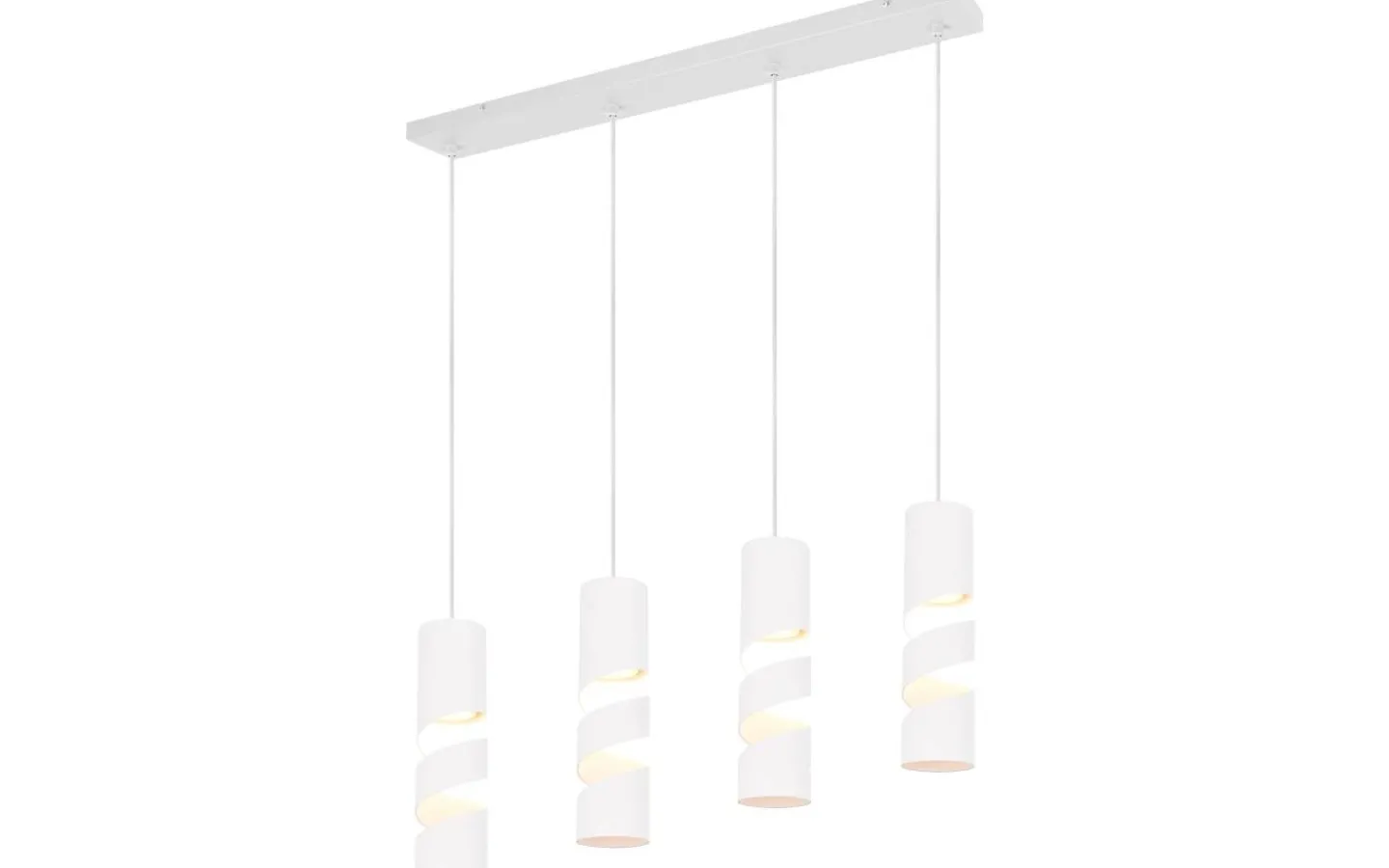 Avlånga Taklampor<Trio Lighting Stream Takpendel 4-delad GU10 matt vit