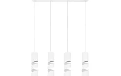 Avlånga Taklampor<Trio Lighting Stream Takpendel 4-delad GU10 matt vit