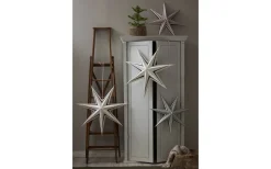 Stripe Julstjärna 77cm Vit/Grön