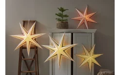 Stripe Julstjärna 77cm Vit/Grön