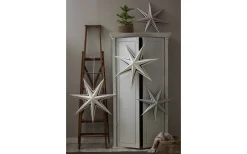 Visa Alla Julstjärnor|Julstjärnor Utan Sladd<Star Trading Stripe Julstjärna 60cm Vit/Grön