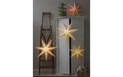 Visa Alla Julstjärnor|Julstjärnor Utan Sladd<Star Trading Stripe Julstjärna 60cm Vit/Grön