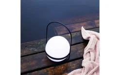 Summer Laddbar/Solcells Lykta 26cm LED 3000K Vit/Svart IP44