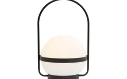 Summer Laddbar/Solcells Lykta 26cm LED 3000K Vit/Svart IP44