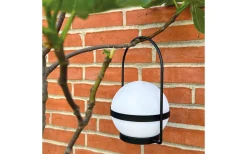 Summer Laddbar/Solcells Lykta 26cm LED 3000K Vit/Svart IP44