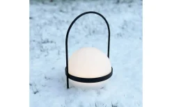 Summer Laddbar/Solcells Lykta 26cm LED 3000K Vit/Svart IP44