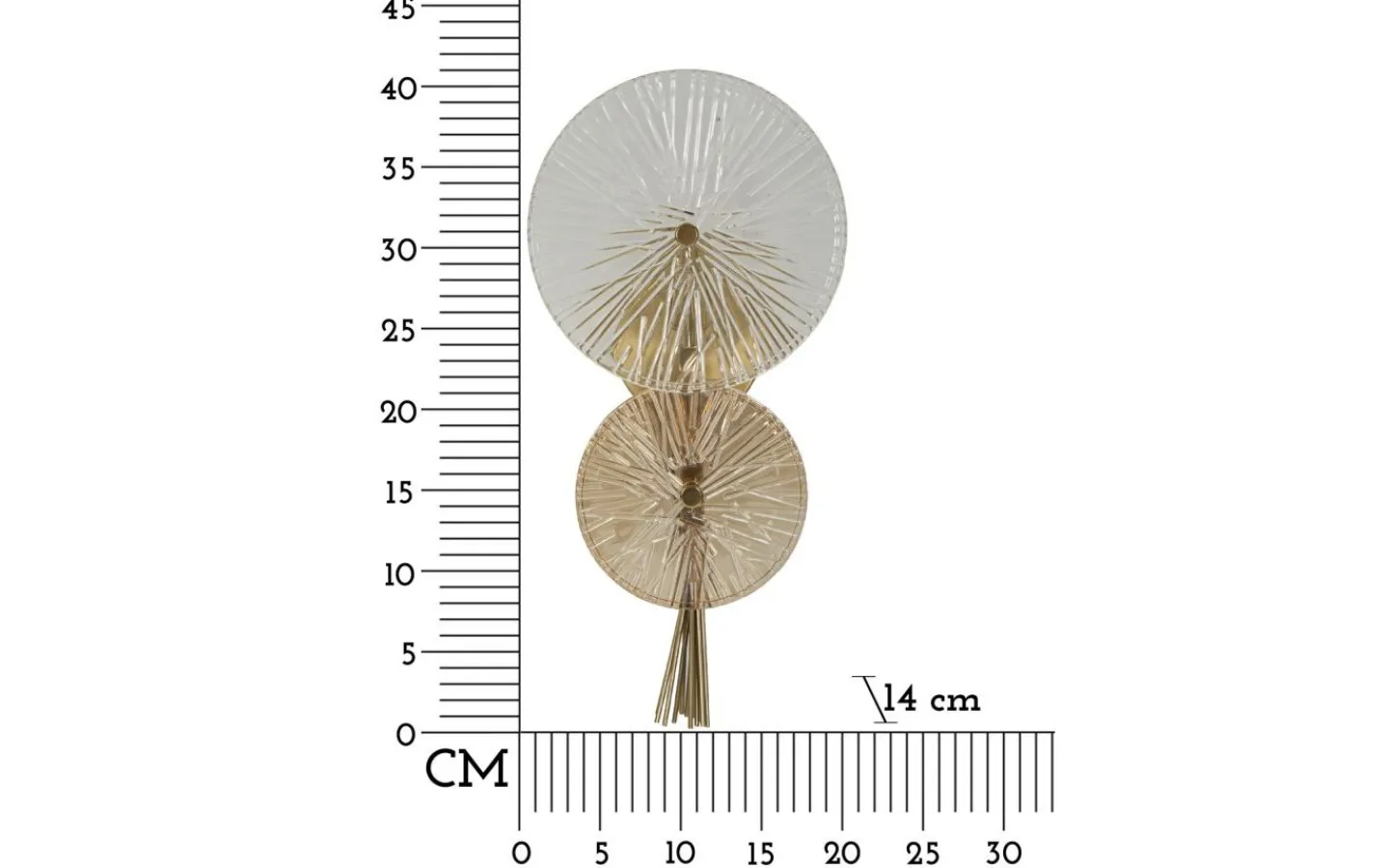 Mauro Ferretti Sunrise Vägglampa 41cm Guld* Lampetter
