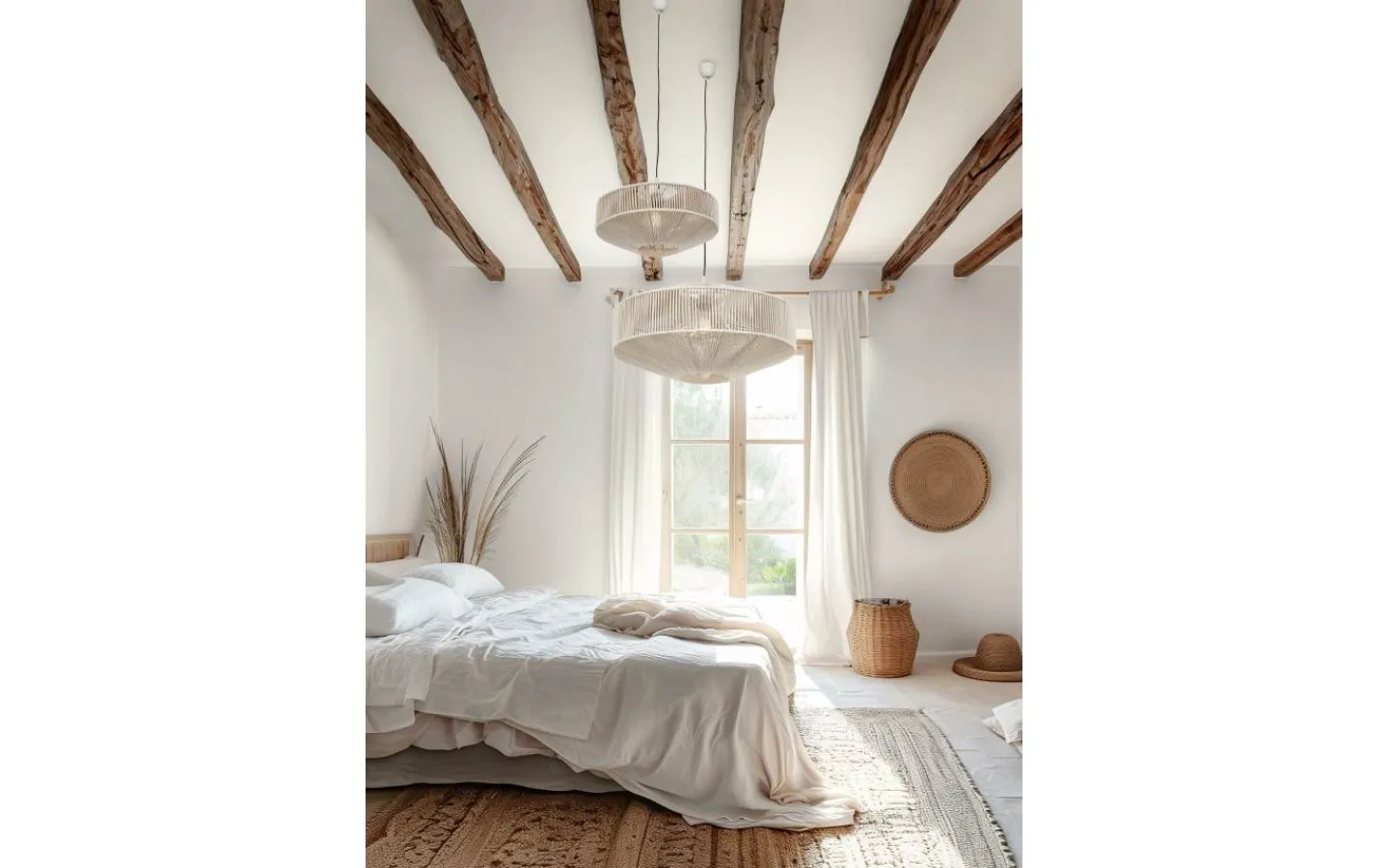 Trio Lighting Svea Takpendel 61cm E27 beige* Stora Taklampor Ø50-69 Cm