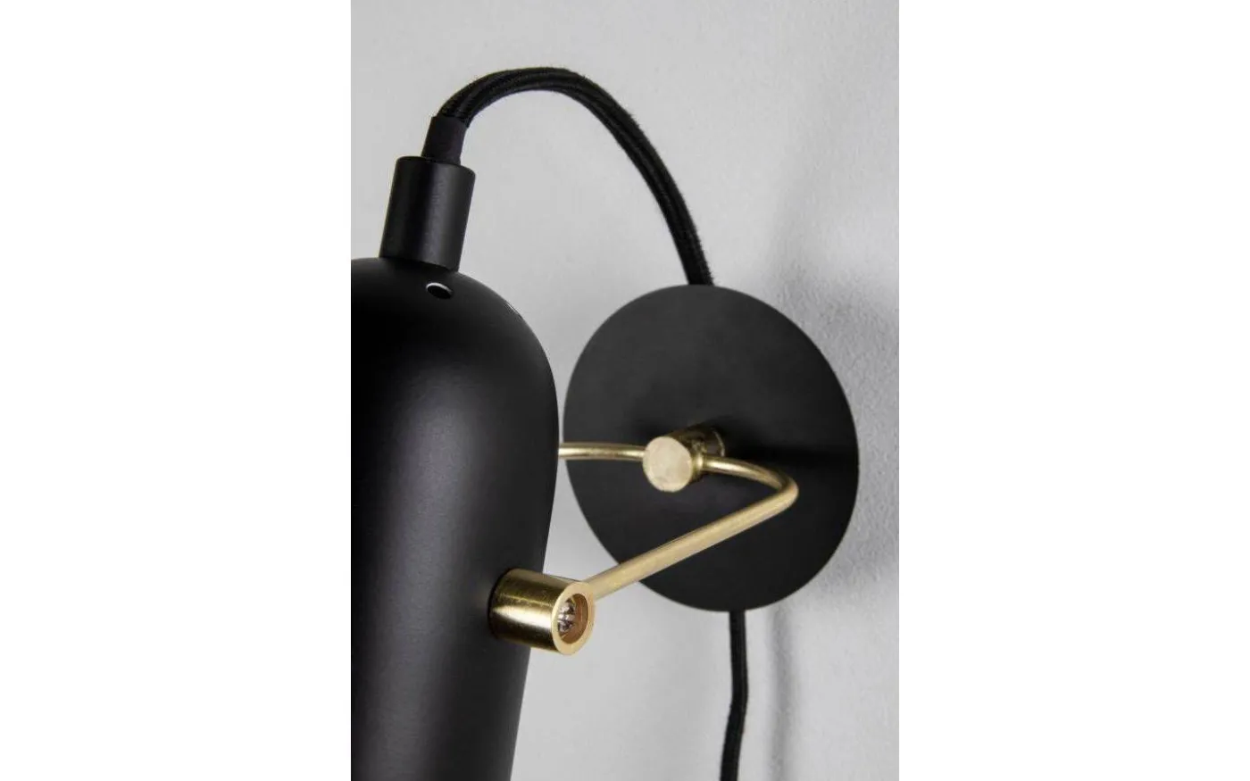 Swan Mini Vägglampa Svart/Mässing