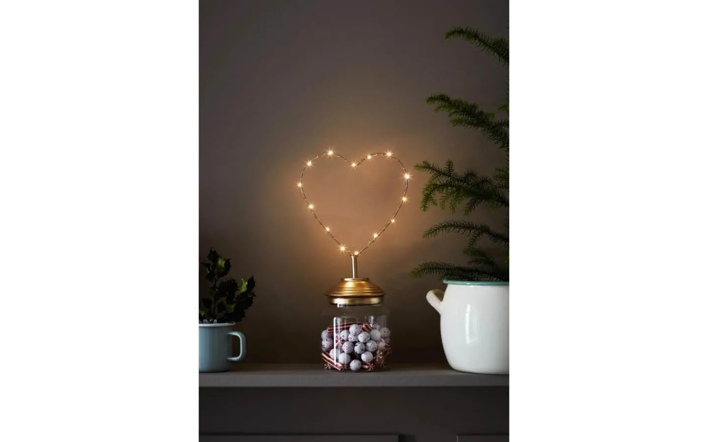 Markslojd Sweetie Batteridriven Bordsdekoration Hjärta Guld/Klar* Batteri Julpynt Inomhus|Inomhusdekorationer Batteri