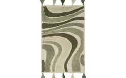 Lugg- & Ryamattor<Svanefors Swirl Matta 90x130cm Mossa