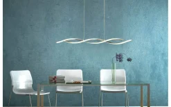 Kök & Matplats|Avlånga Taklampor<Aneta Swirl Taklampa 109cm LED 21W 3000K Krom