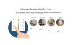 TeraLite LED T24 Väggfjärrkontroll RGB/RGBW till V4 Mottagare* Teralite Smarta Hem|12V Led Slinga