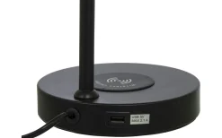 Tabela Bordslampa 52cm med Trådlös Laddning och USB Svart