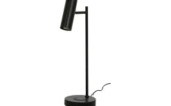 Tabela Bordslampa 52cm med Trådlös Laddning och USB Svart