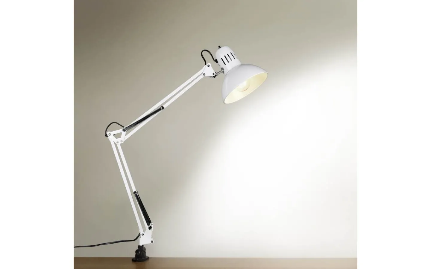 Trio Lighting Tajo Klämlampa E27 vit* Klämlampor