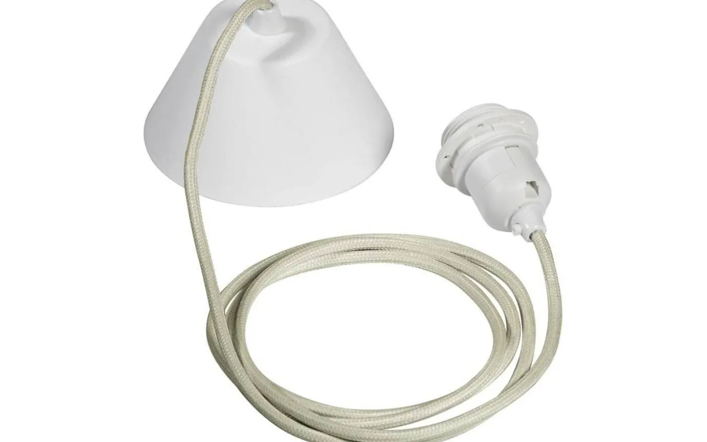 Takupphänge E27 med textilsladd 2,1m Beige