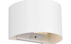 Talent Laddbar Vägglampa LED Mattvit rörelse- och skymningssensor IP44