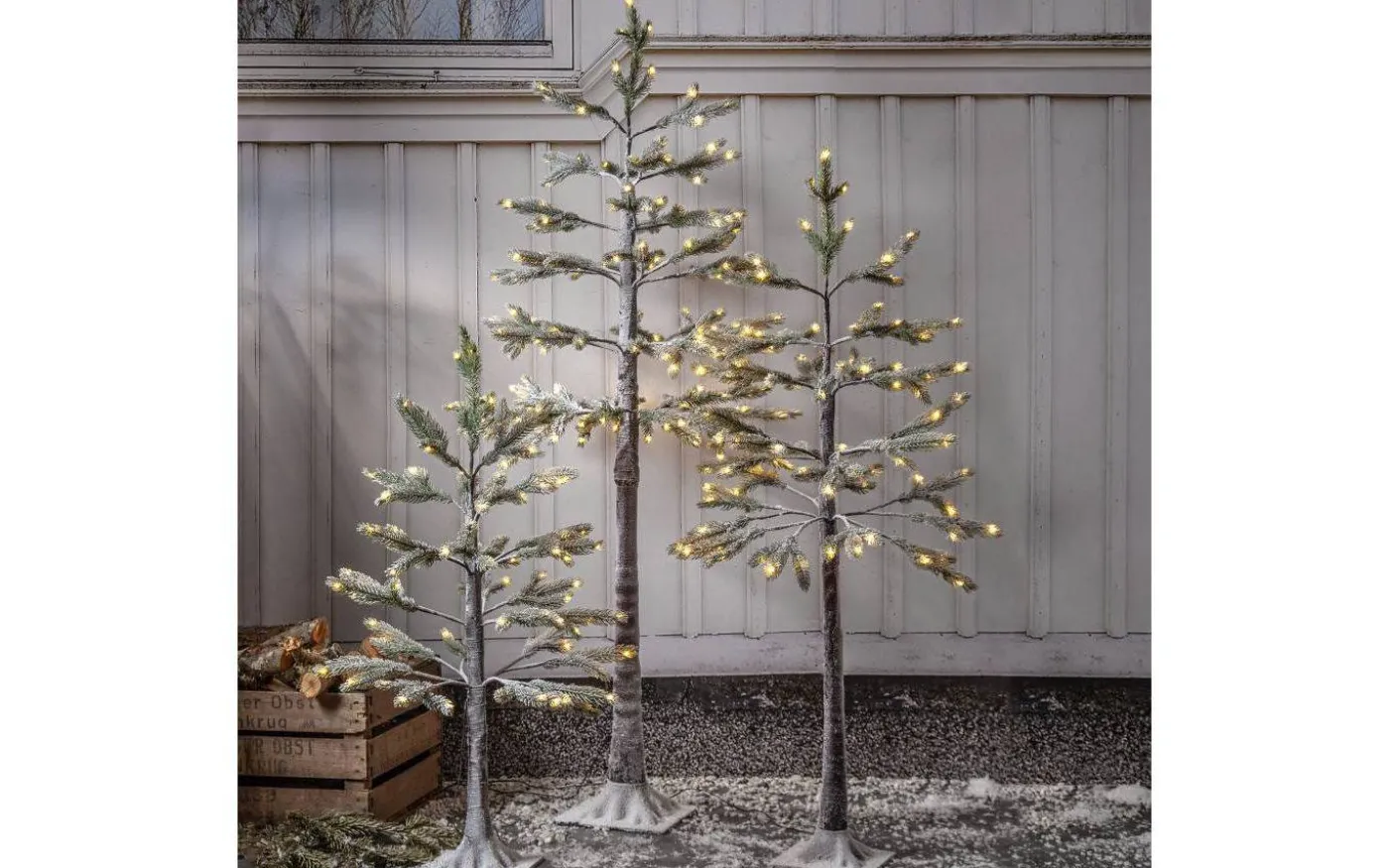 Tanne Konstgran LED 120cm Grön IP44