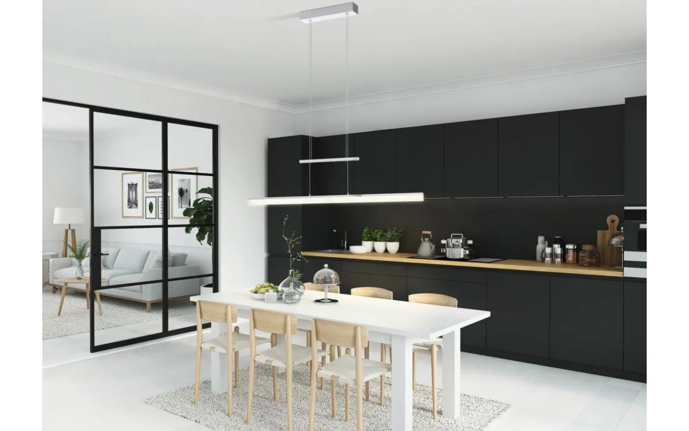 Tarandell Taklampa 118cm LED 3000K 2x12,5W Krom