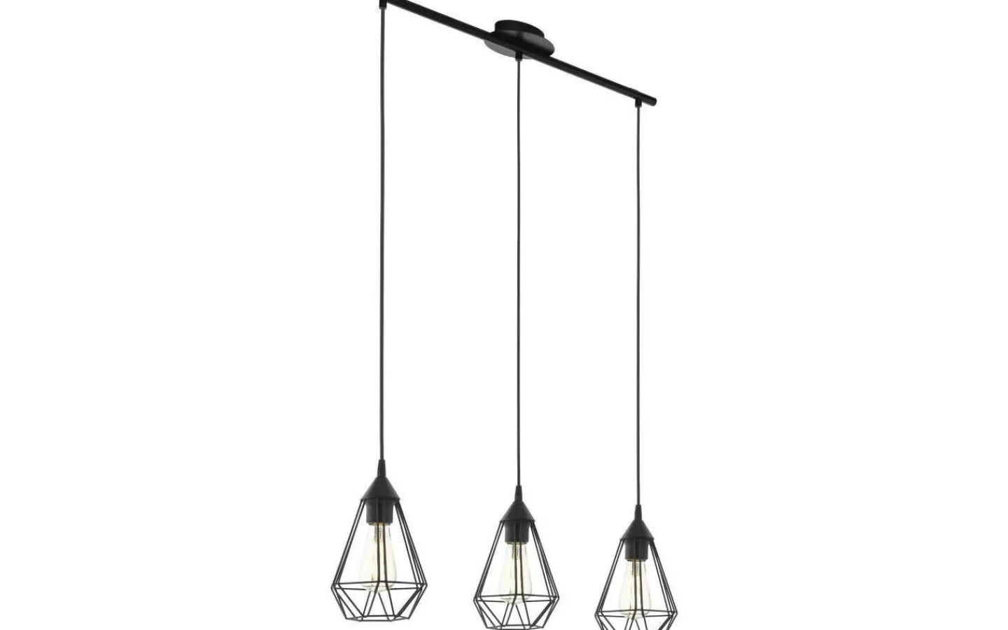 Avlånga Taklampor<Eglo Tarbes Taklampa 79cm 3L Svart