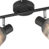 Takspot Med 2 Lampor<Trio Lighting Tarifa Spotlight 2-delad E14 mattsvart/förkromad