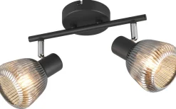 Takspot Med 2 Lampor<Trio Lighting Tarifa Spotlight 2-delad E14 mattsvart/förkromad