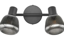 Takspot Med 2 Lampor<Trio Lighting Tarifa Spotlight 2-delad E14 mattsvart/förkromad
