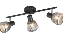 Trio Lighting Tarifa Spotlight 3-delad E14 mattsvart/förkromad* Avlånga Takspotlights|Takspot Med 3 Lampor
