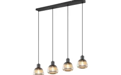 Avlånga Taklampor<Trio Lighting Tarifa Takpendel 4-delad E27 mattsvart/förkromad