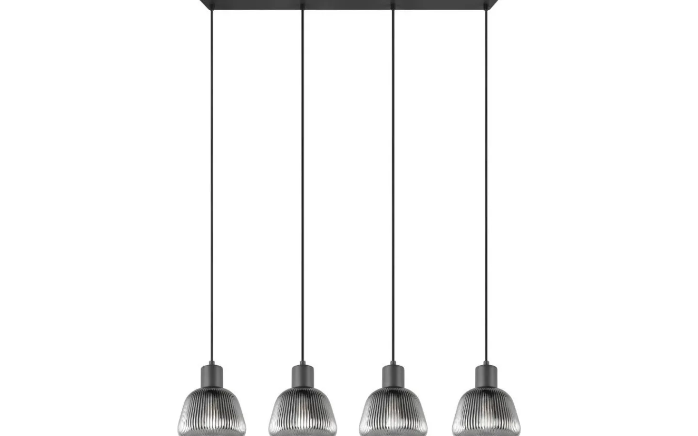 Avlånga Taklampor<Trio Lighting Tarifa Takpendel 4-delad E27 mattsvart/förkromad