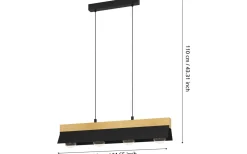 Avlånga Taklampor<Eglo Tarrafo Taklampa 88cm Natur