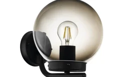 Vägglyktor<Eglo Taverna Vägglykta Svart/Rök IP44