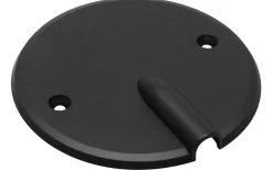 Täcklock med utlopp för kopplingsdosa, Svart