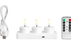 Värmeljus|Värmeljus<Markslojd Tea Uppladdningsbara Värmeljus 3-Pack Vit