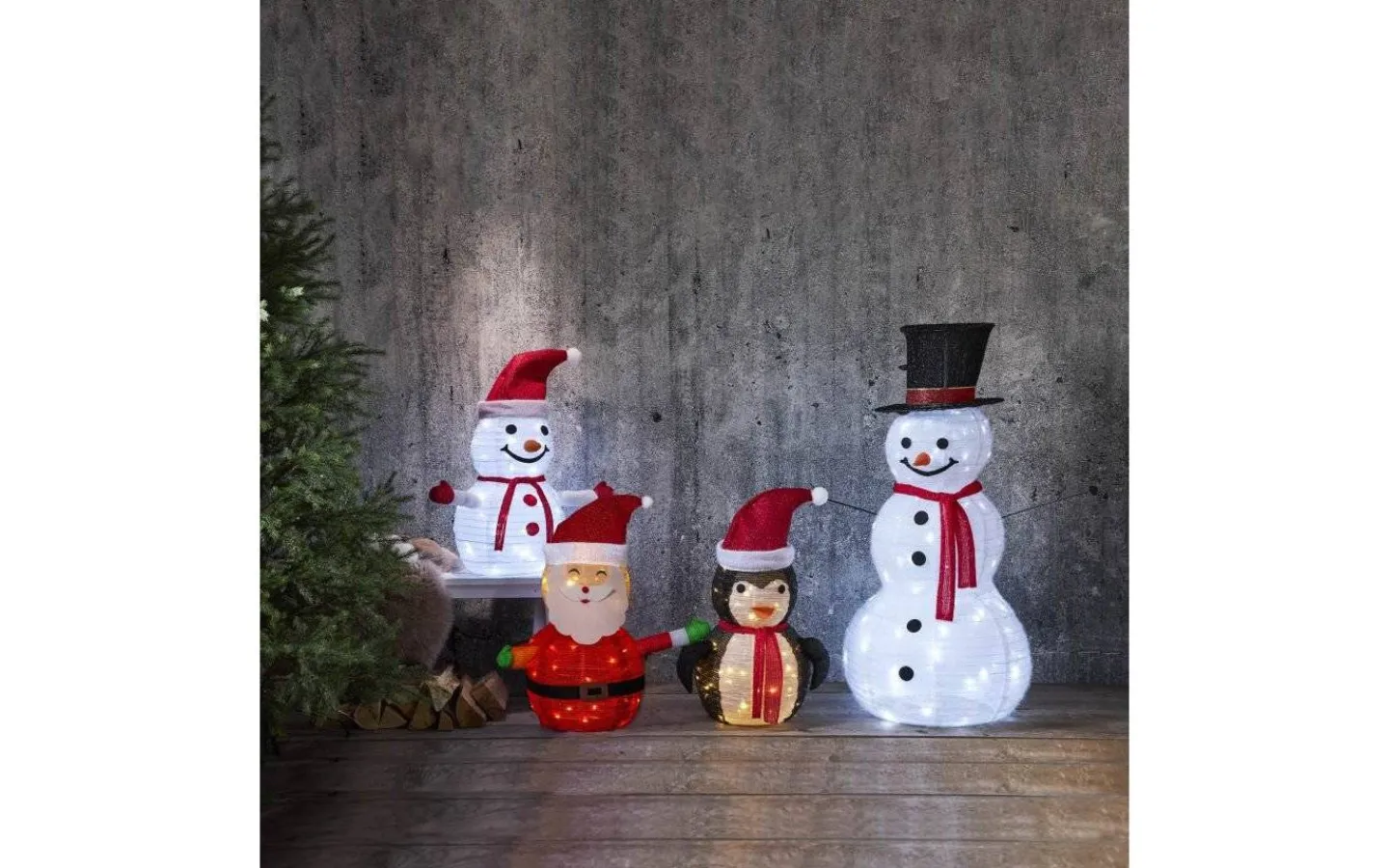 Batteri Julpynt Utomhus<Star Trading Tecidy Batteridriven Pingvin i Textil med Timer 70cm IP44