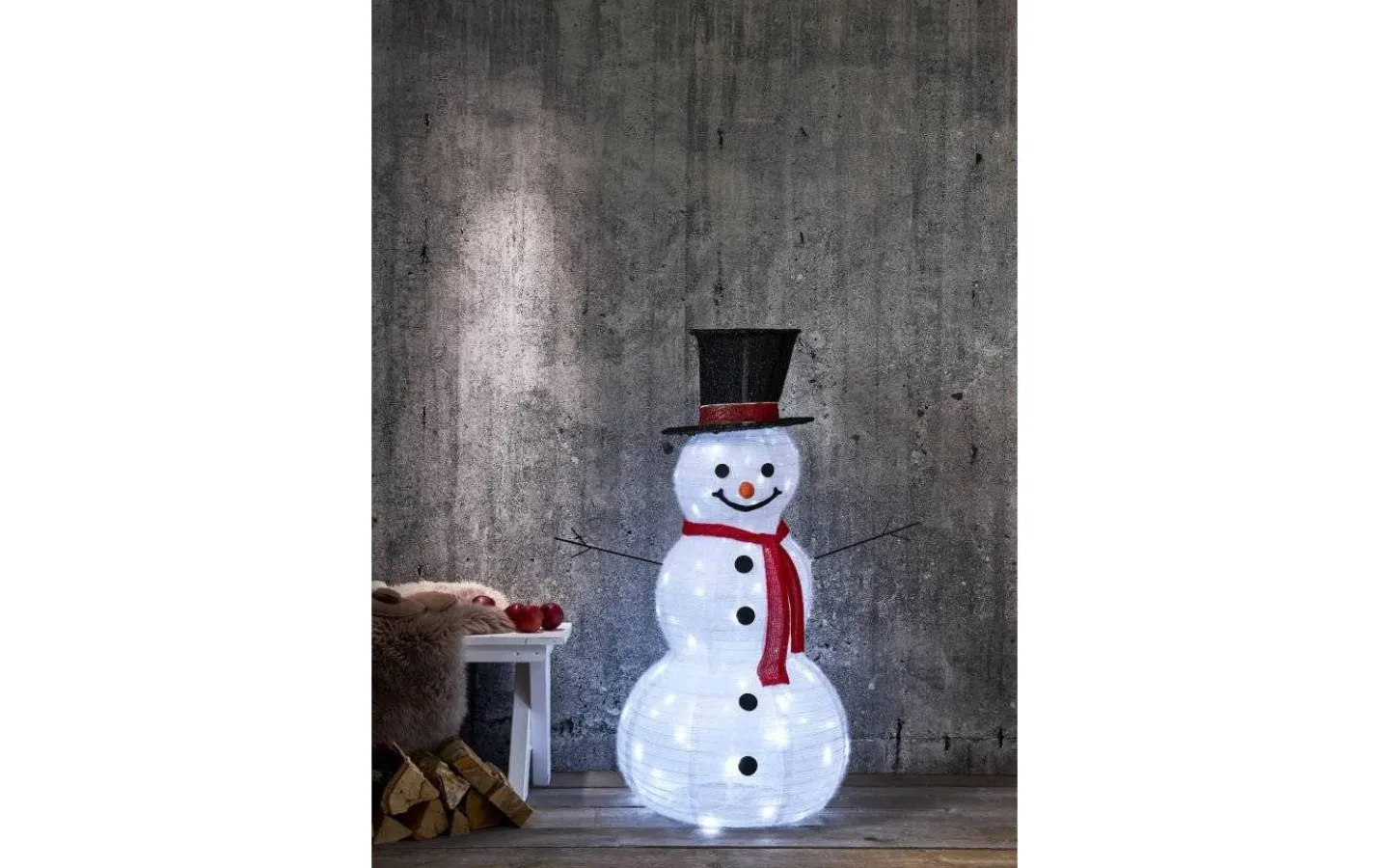 Star Trading Tecidy Snögubbe i Textil 120cm IP44* Julpynt Utomhus