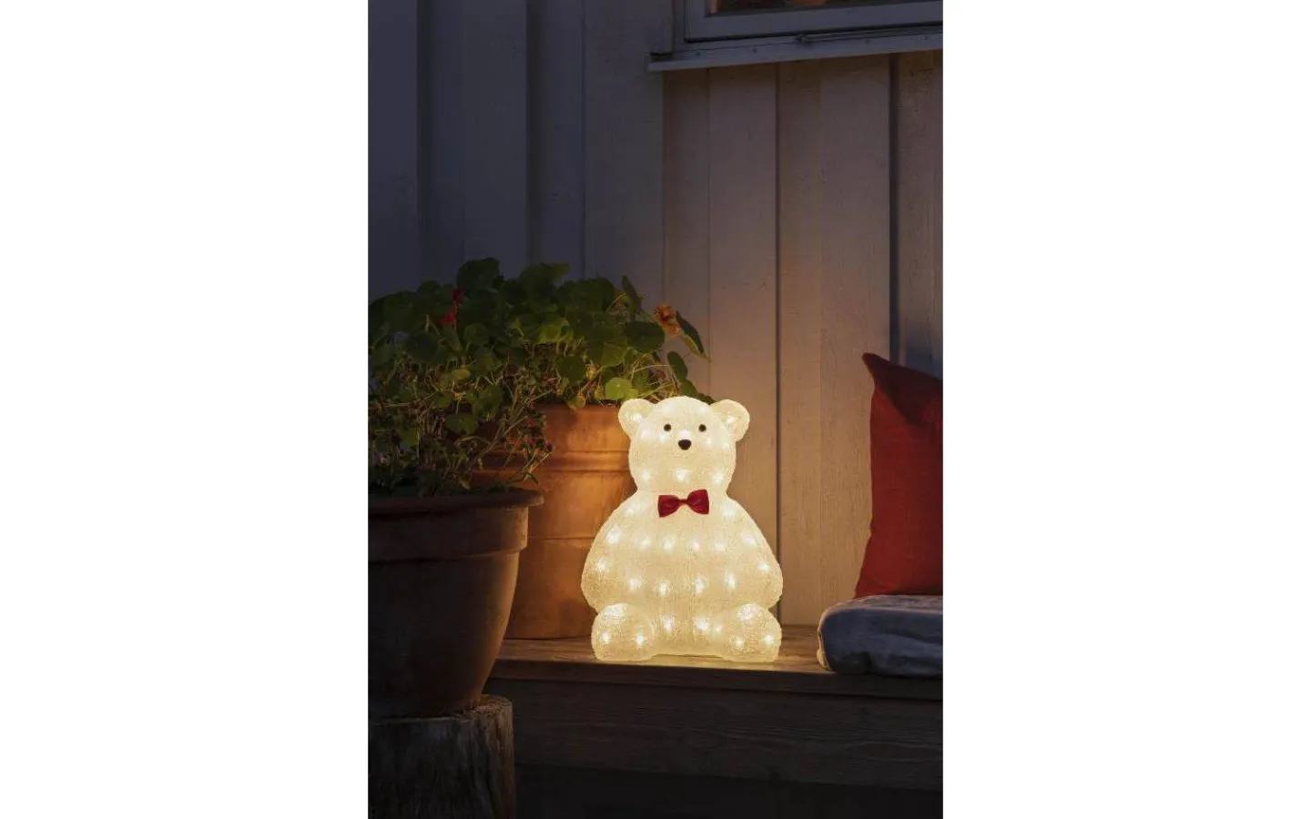 Julpynt Utomhus<Konstsmide Teddybjörn 38cm Varmvit IP44