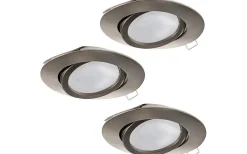 Eglo Tedo Spotlight 3-Pack GU10 LED 3000K 3x4,6W Nickel* Spotlights Med Utbytbar Ljuskälla