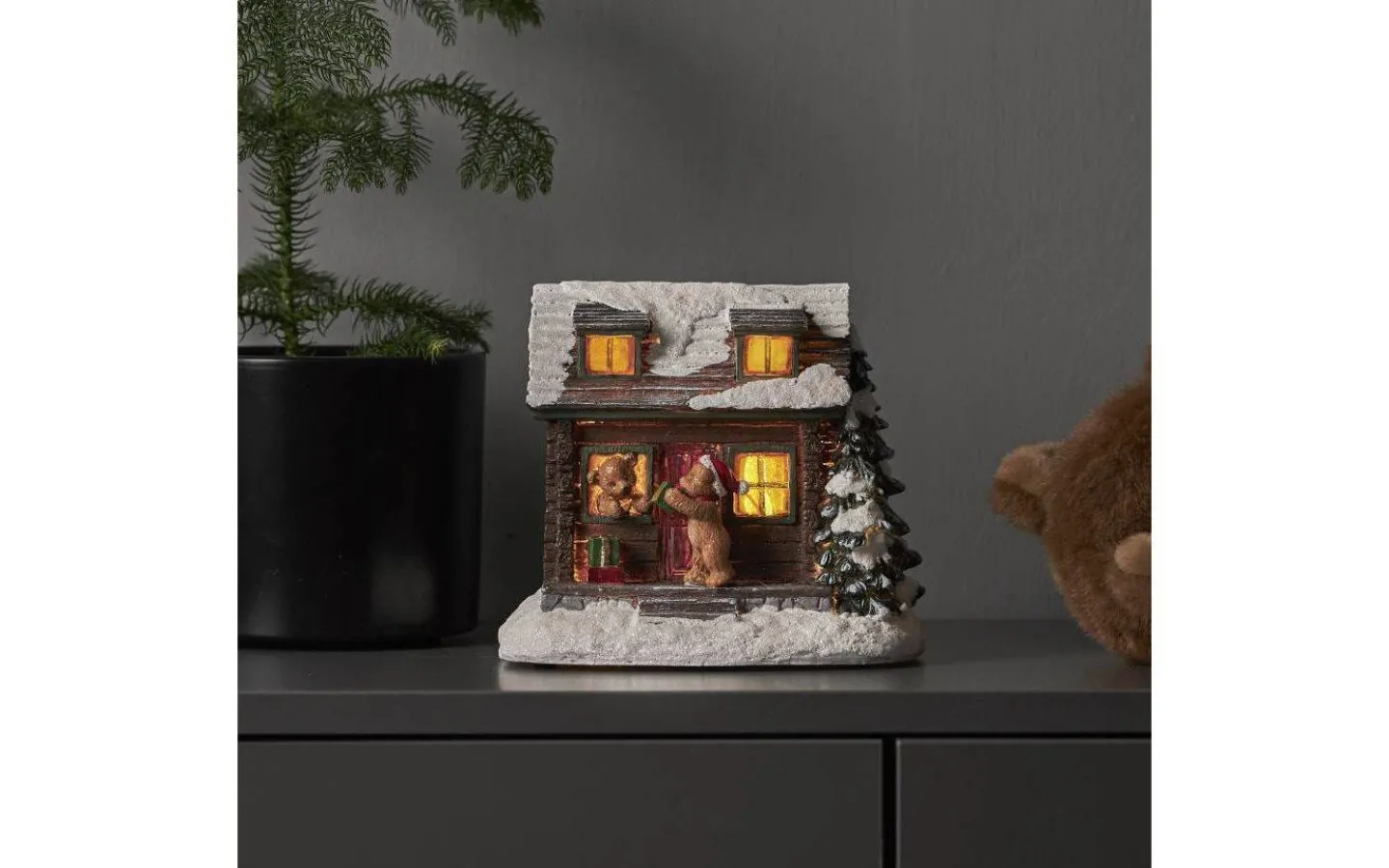 Star Trading Tedville Batteridriven Juldekoration Stuga* Julbyar Och Figurer